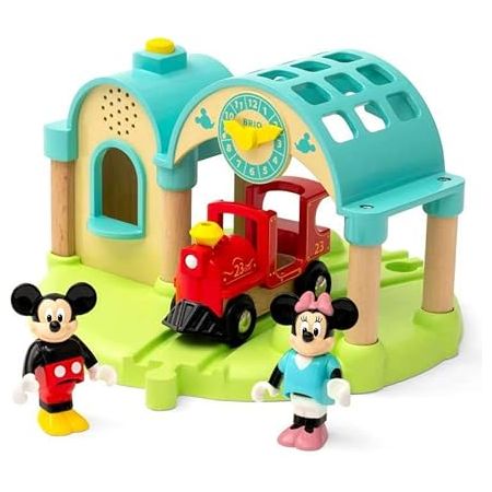 BRIO 32270 Micky Maus Bahnhof mit Aufnahmefunktion