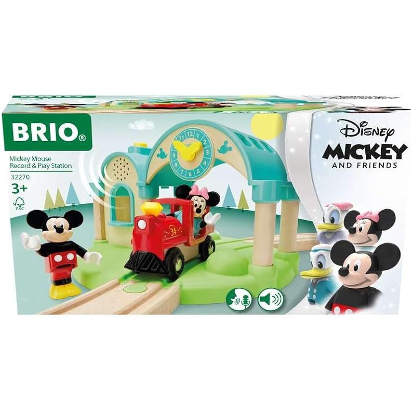 BRIO 32270 Micky Maus Bahnhof mit Aufnahmefunktion