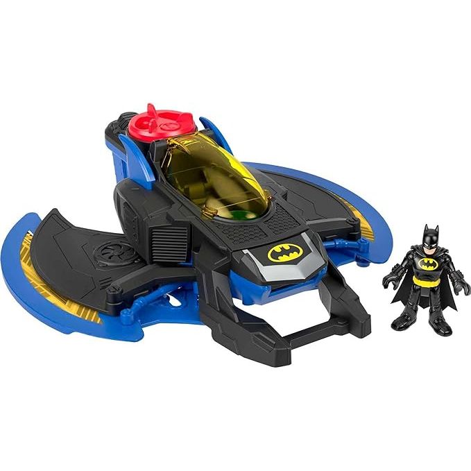 Fisher-Price Imaginext DC Super Friends Batwing - inklusive Batman-Figur und 4 Scheiben