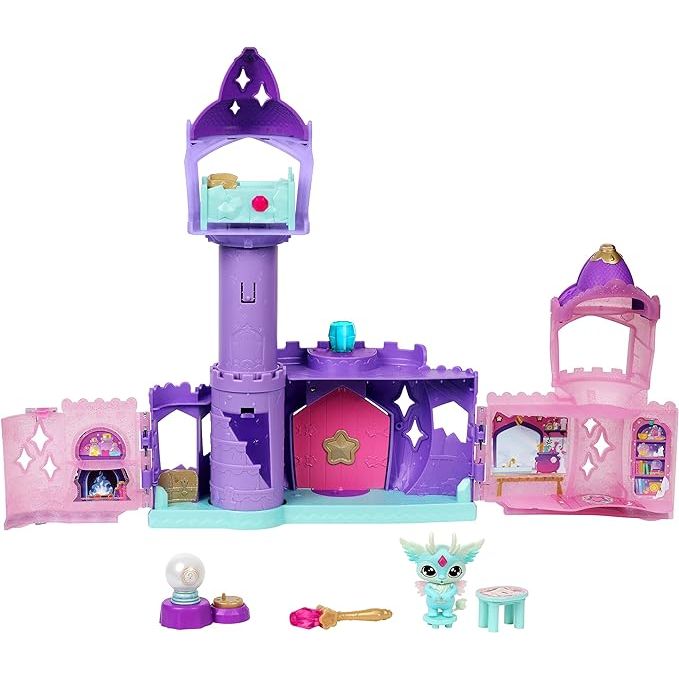 Magic Mixlings Schloss aufklappbares Spielset mit Zauberstab zum Enthüllen 5 magischer Momente, mit exklusiver Mixlingsfigur