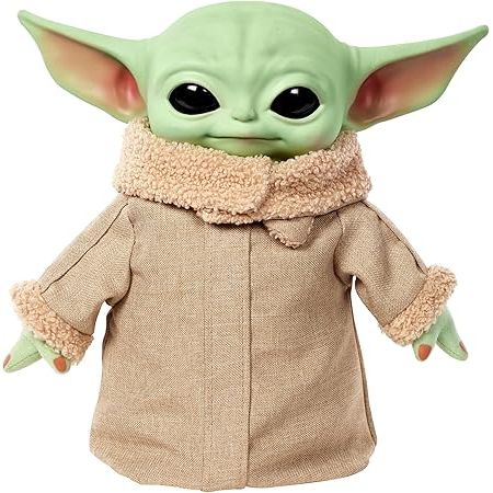 Mattel Disney Star Wars Spielzeug, Grogu Plüschfigur, aus 'The Mandalorian', 28cm