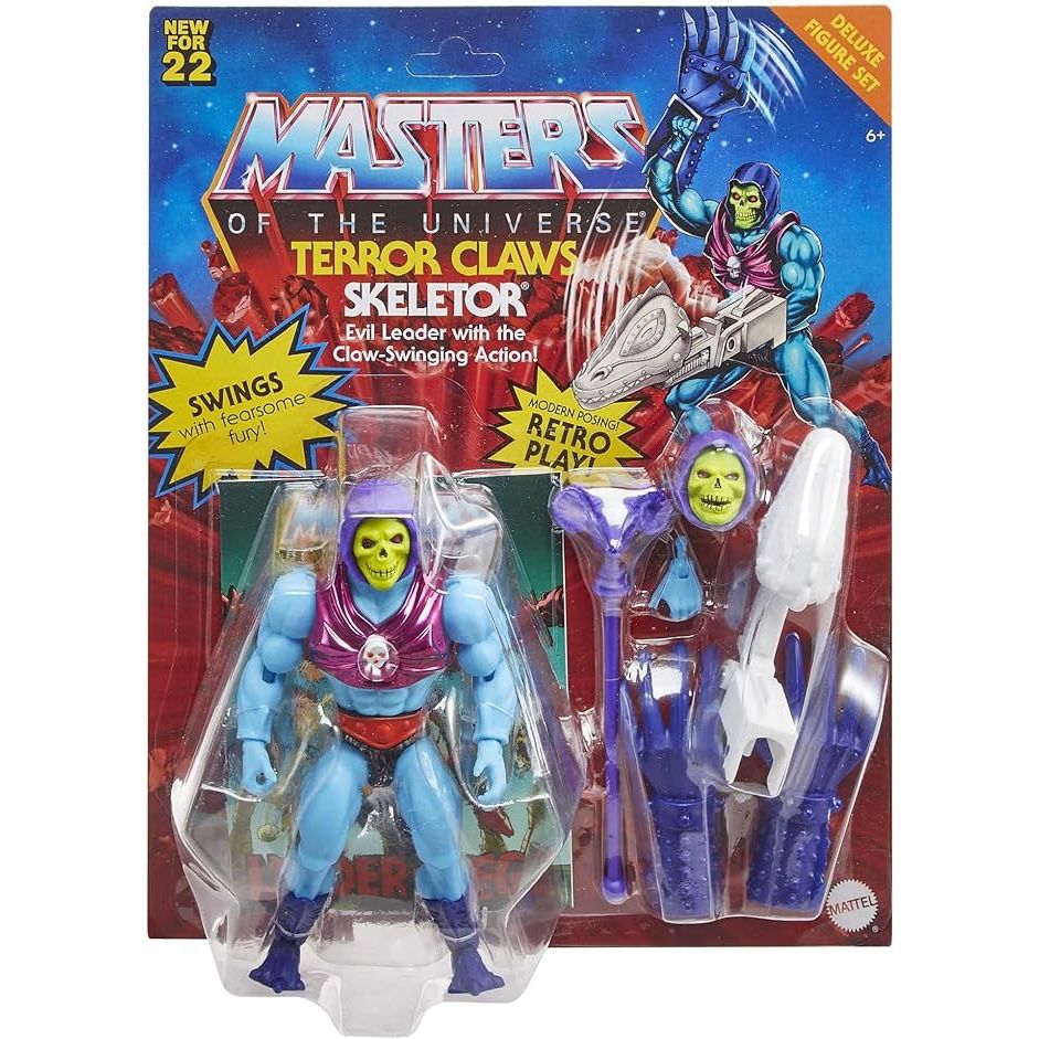 Masters of the Universe HDT23 - Origins Deluxe Skeletor mit Klauen, 14 cm große Actionfiguren