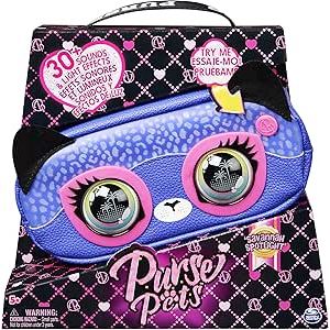 Purse Pets Savannah Spotlight Bauchtasche für Kinder - interaktive Cross Body Bag mit mehr als 30 Lichteffekten, Geräuschen, Reaktionen und Musik