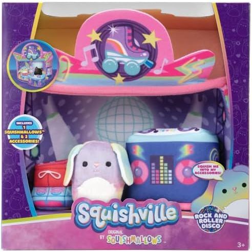 Squishville by Squishmallows - Medium Soft Playset (Rock and Roller Disco) SQM0324