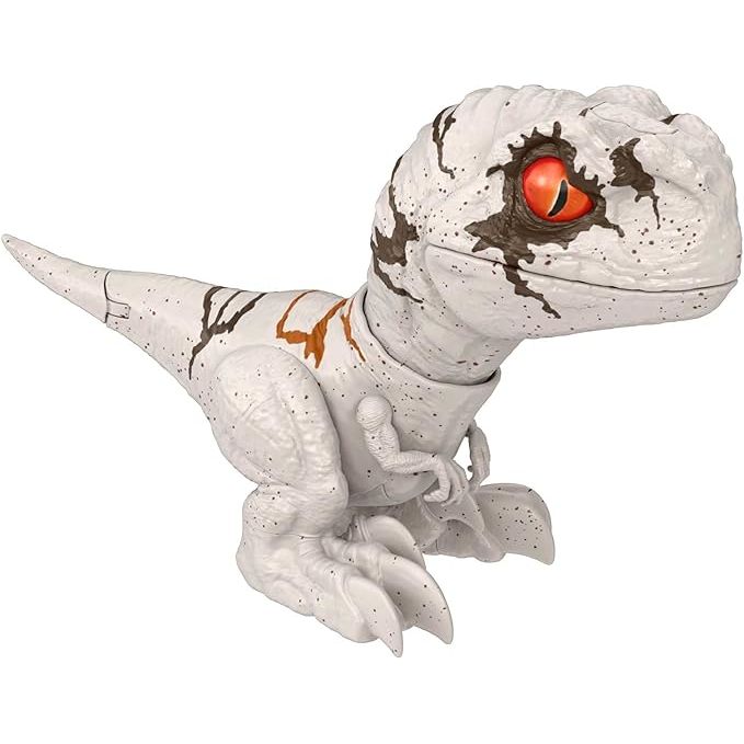 Jurassic World GWY57 - Uncaged Rowdy Roars Atrociraptor Dinosaurier Spielfigur, beweglich mit Brüll- und Kau-Reaktion