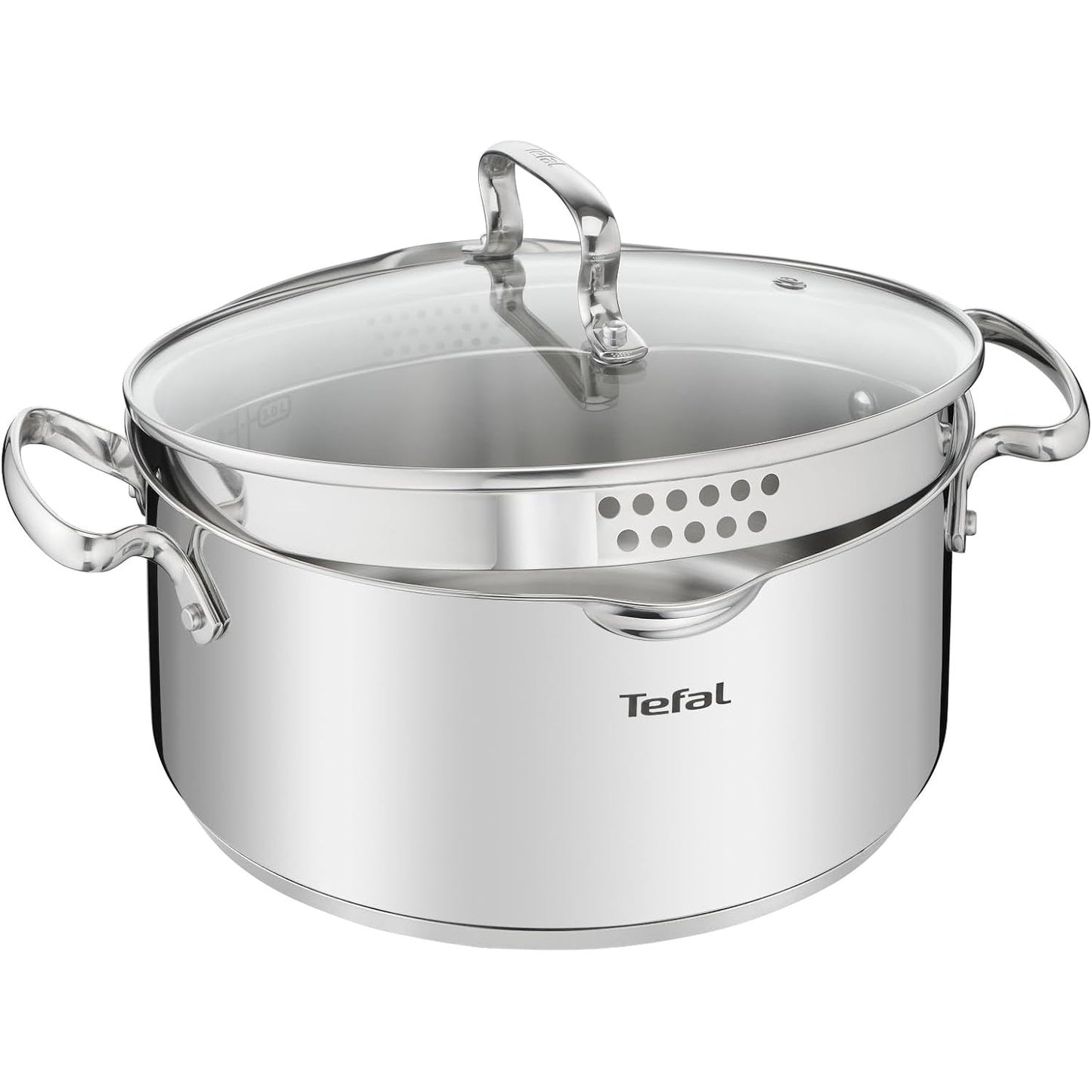 Tefal Duetto+ G71946 – Kochtopf 24 cm mit Glasdeckel, Edelstahl 18/10, induktionsgeeignet (Neu & OVP)