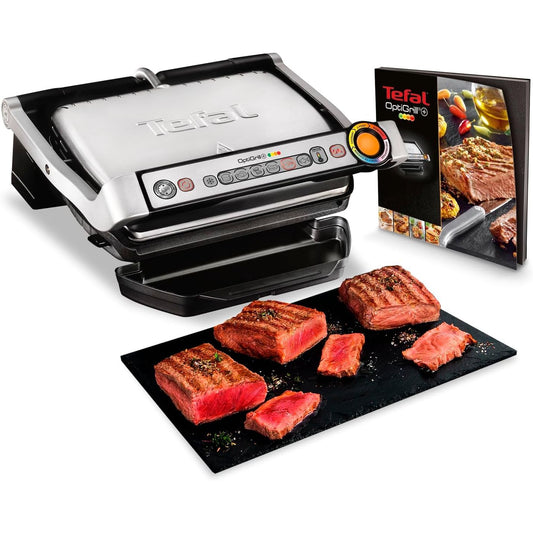 Tefal OptiGrill+ GC712D – Kontaktgrill, 2000 W, 6 Automatikprogramme, Garstufenanzeige (Neu & OVP)