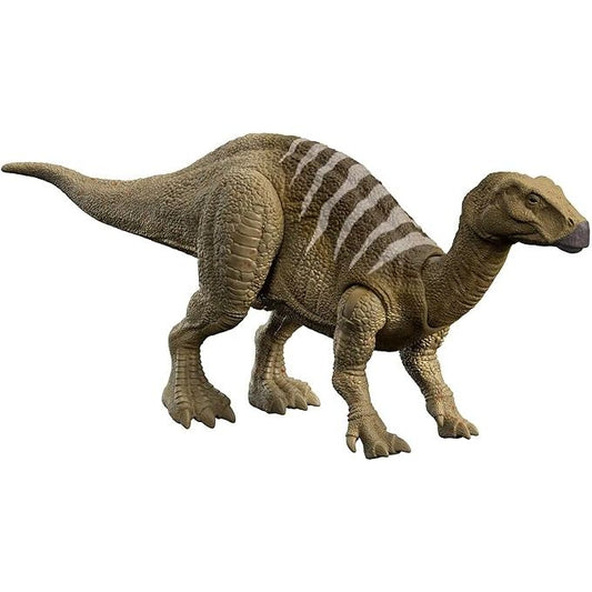 Jurassic World HDX41 - Roar Strikers Iguanodon Dinosaurier-Actionfigur mit Angriffsbewegung und Geräuschen