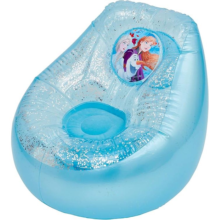 Worlds Apart Disney Frozen Kinder Aufblasbarer Glitzerstuhl, blau/weiß, 289FZO
