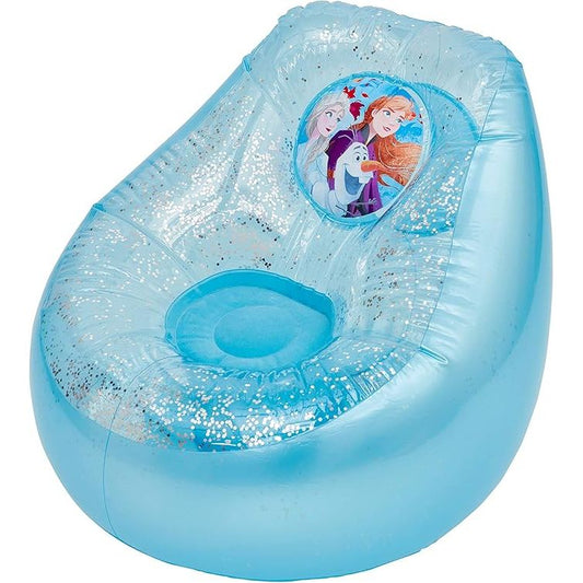 Worlds Apart Disney Frozen Kinder Aufblasbarer Glitzerstuhl, blau/weiß, 289FZO