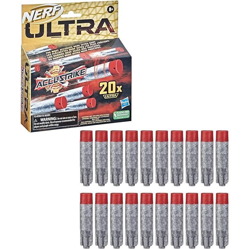 NERF AccuStrike Ultra 20-Dart Nachfüllpack für NERF Ultra Blaster, nur mit NERF Ultra Blastern kompatibel F2311EU4 Multicolor