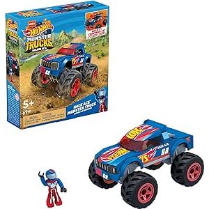 MEGA HDJ93 Construx Hot Wheels Race Ace Monster Truck, Konstruktionsspielzeug, Spielzeug ab 5 Jahren