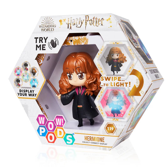 WOW! PODS - Harry Potter Wizarding World Harry Potter Figuren | Leuchtende Hermine Granger Wackelfigur | Offizielle Harry Potter Fanartikel Harry Potter Geschenke Harry Potter Spielzeug Sammelfiguren
